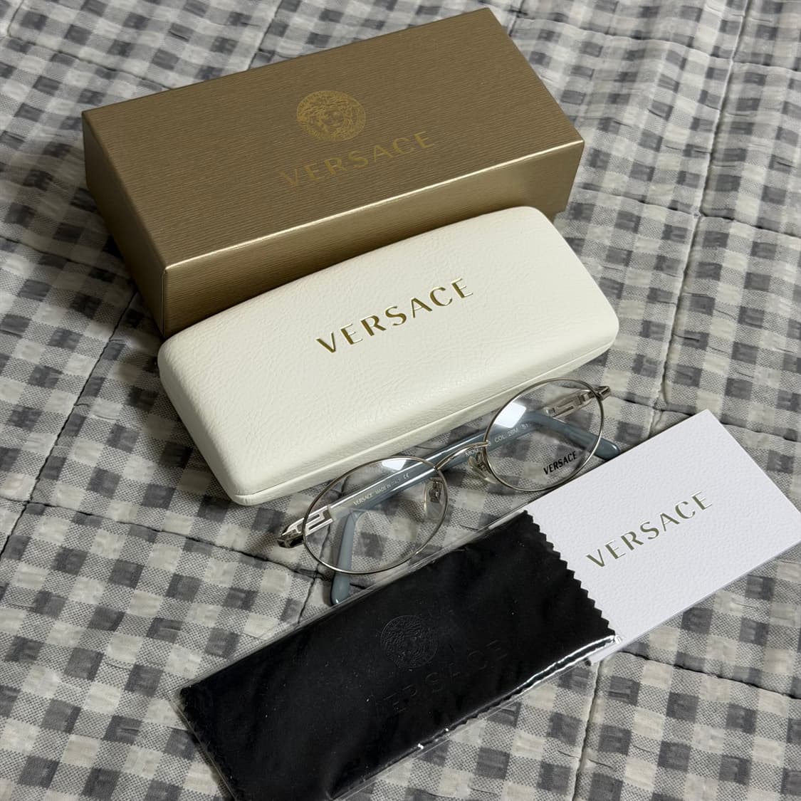 (OS) Versace 베르사체 아이스아웃 라운드 안경 은장 상품이미지10