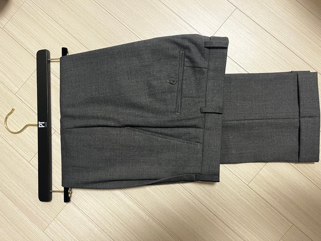 메버릭 meverick 클래식 울팬츠 원턱 미드그레이 S사이즈 상품이미지5