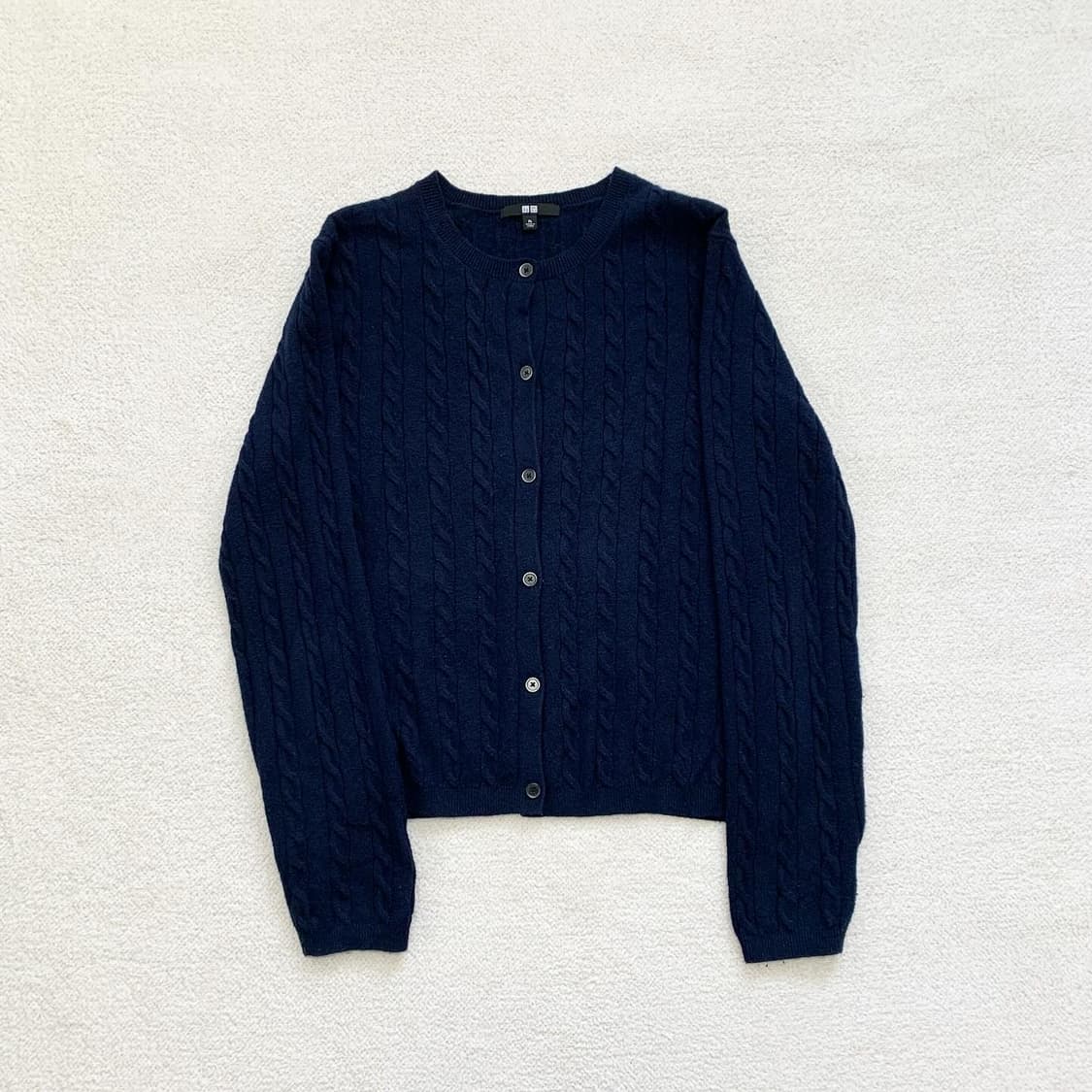 딥네이비 꽈배기 보들 가디건 상품이미지1