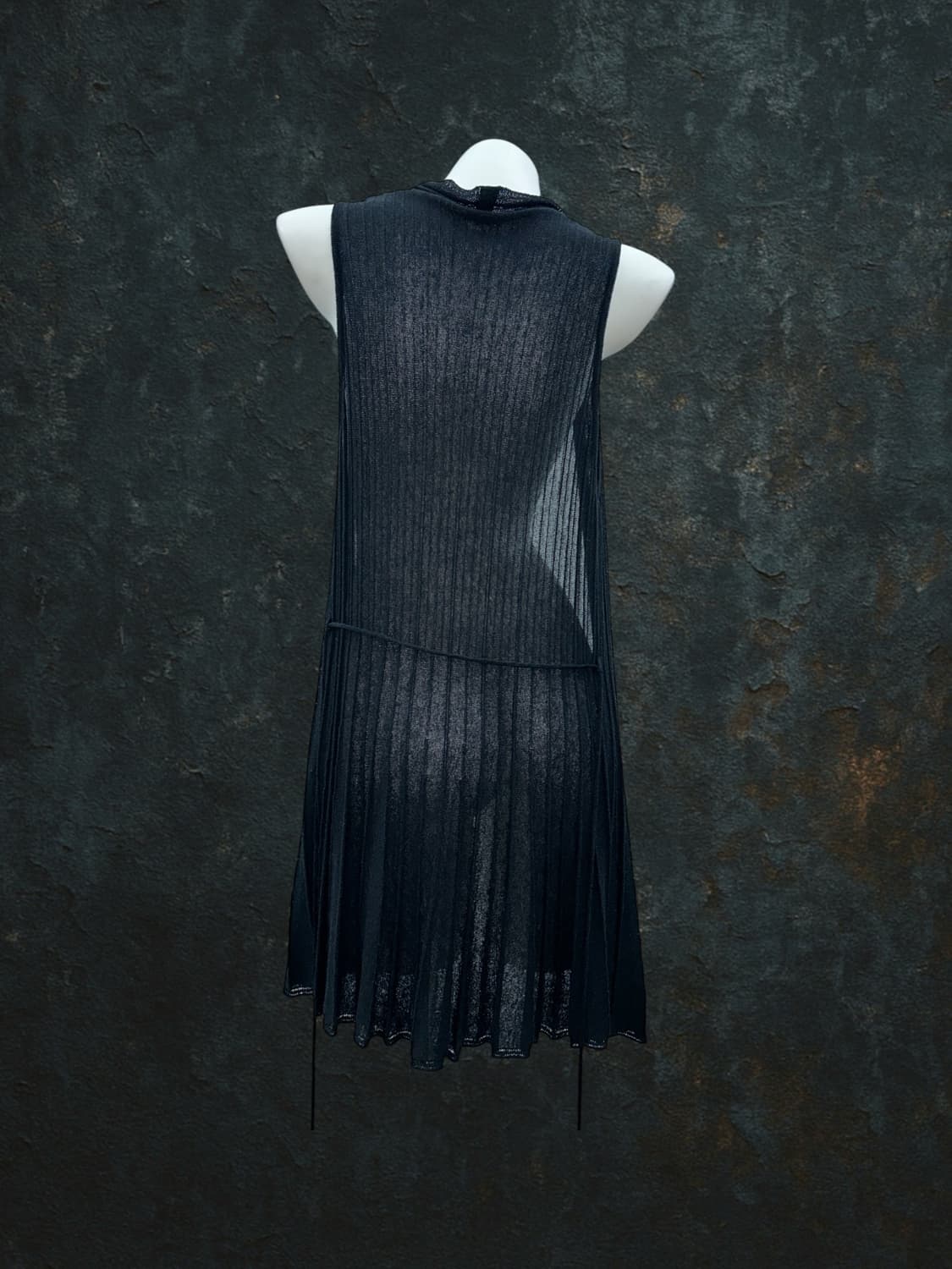 Waist string sleeveless cardigan 상품이미지2