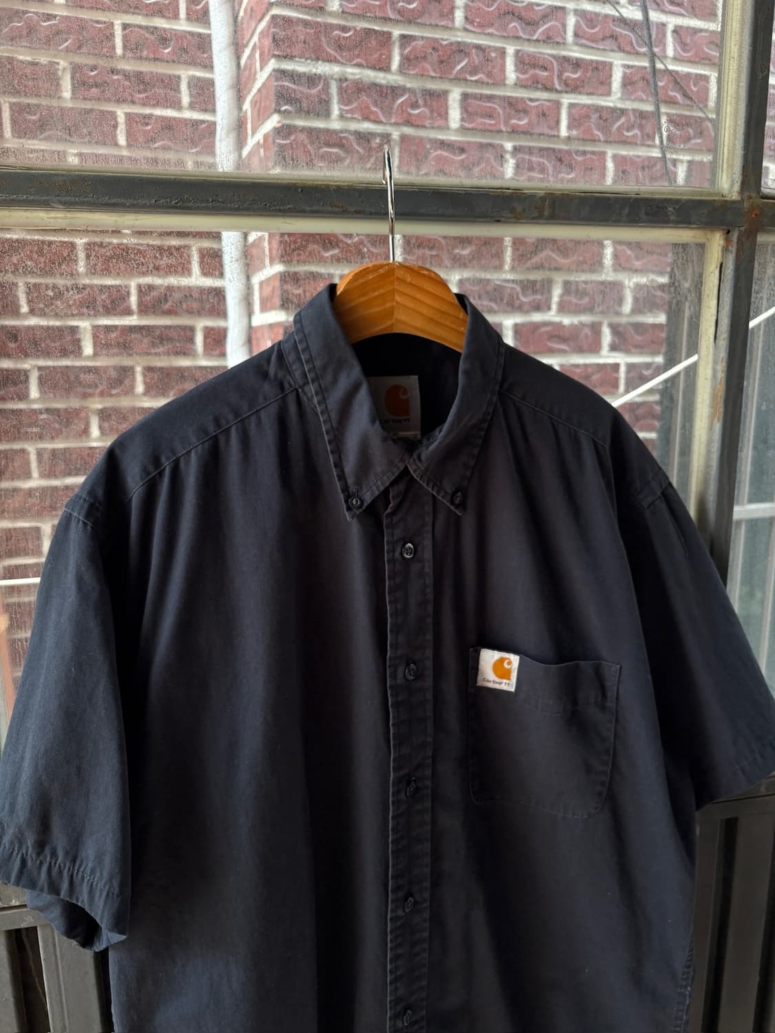 Carhartt 칼하트 네이비 반팔 워크셔츠 워크웨어 반팔 셔츠 상품이미지5