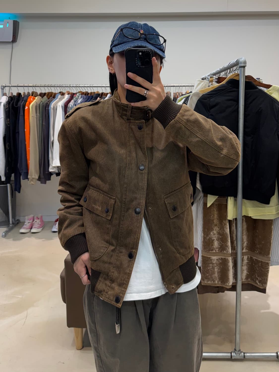 바버 웨더 워크 플라이어 자켓 브라운 상품이미지7