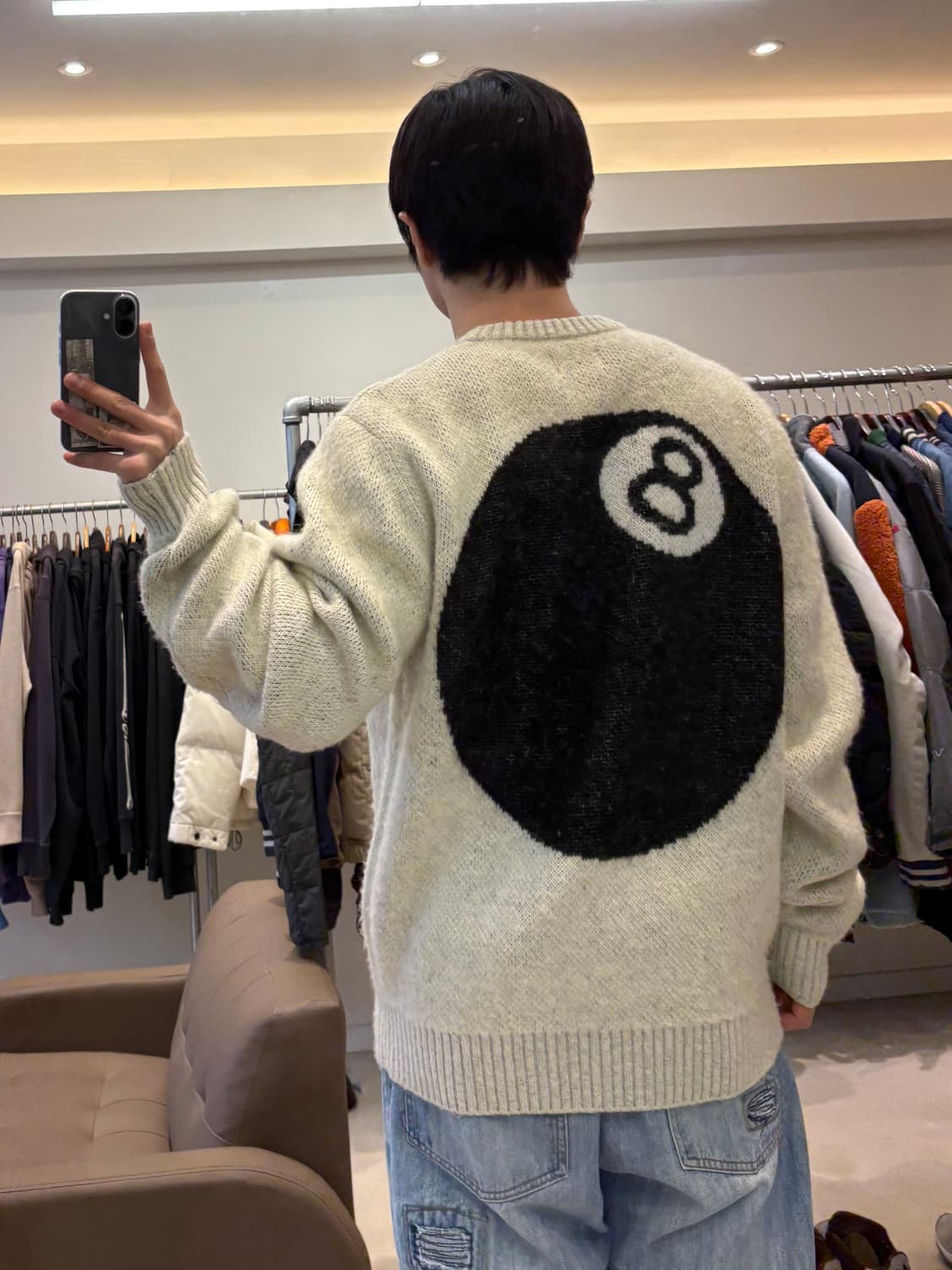 스투시 8볼 헤비 브러쉬드 모헤어 니트 상품이미지8