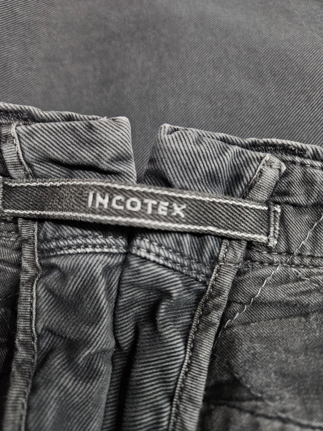 인코덱스 다크그레이 남성 슬림핏 허리 30 빈티지 데님팬츠  상품이미지3