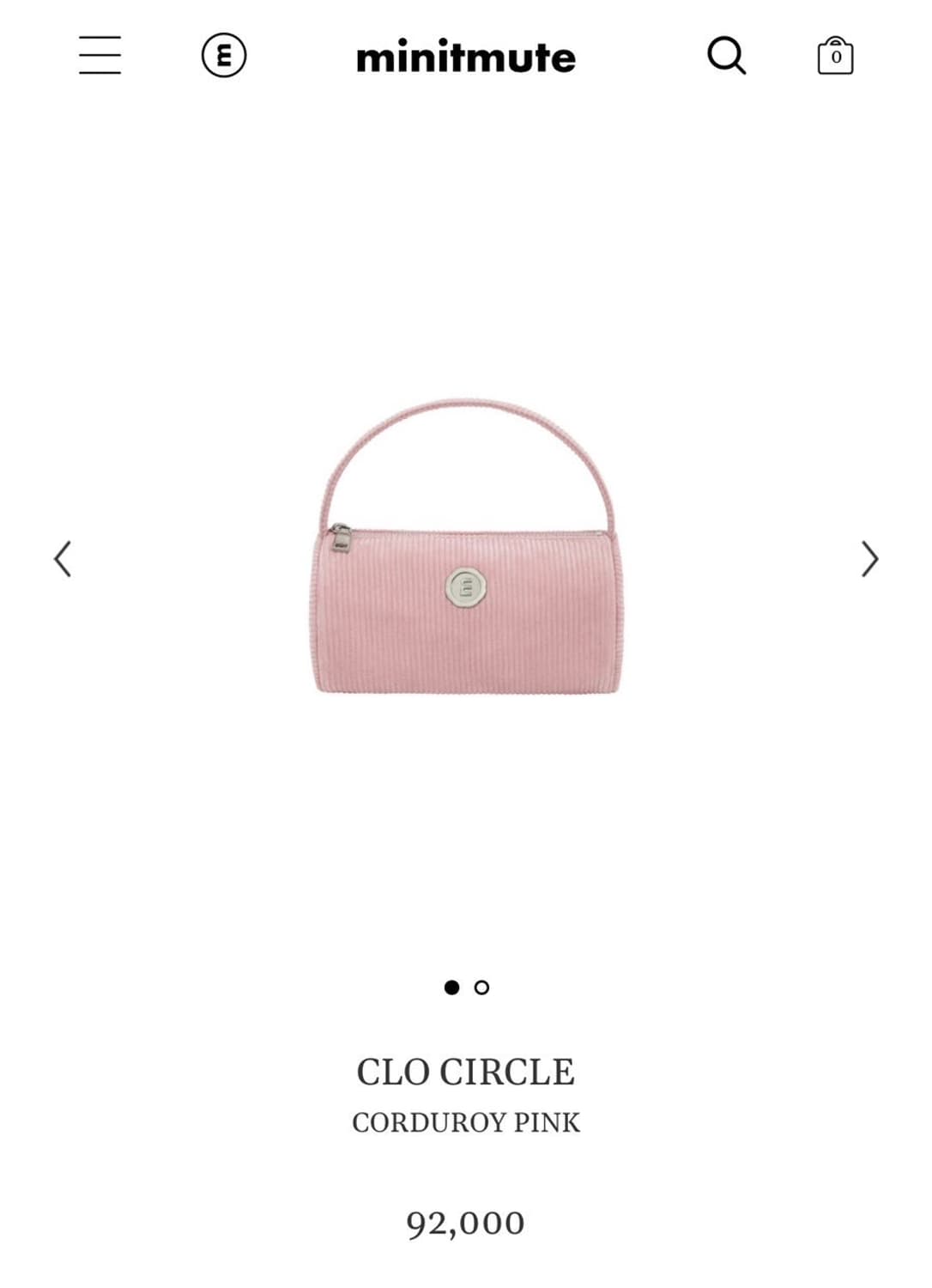 미닛뮤트 CLO CIRCLE 코듀로이 핑크 상품이미지1