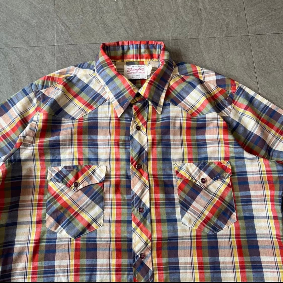80s 80년대 미국 생산 랭글러 웨스턴 긴팔 셔츠 상품이미지3