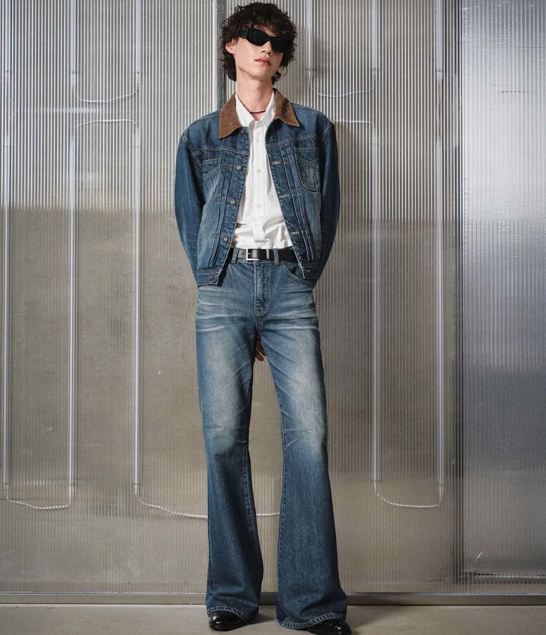 엘무드 잔느 플레어 데님 팬츠 46 상품이미지2