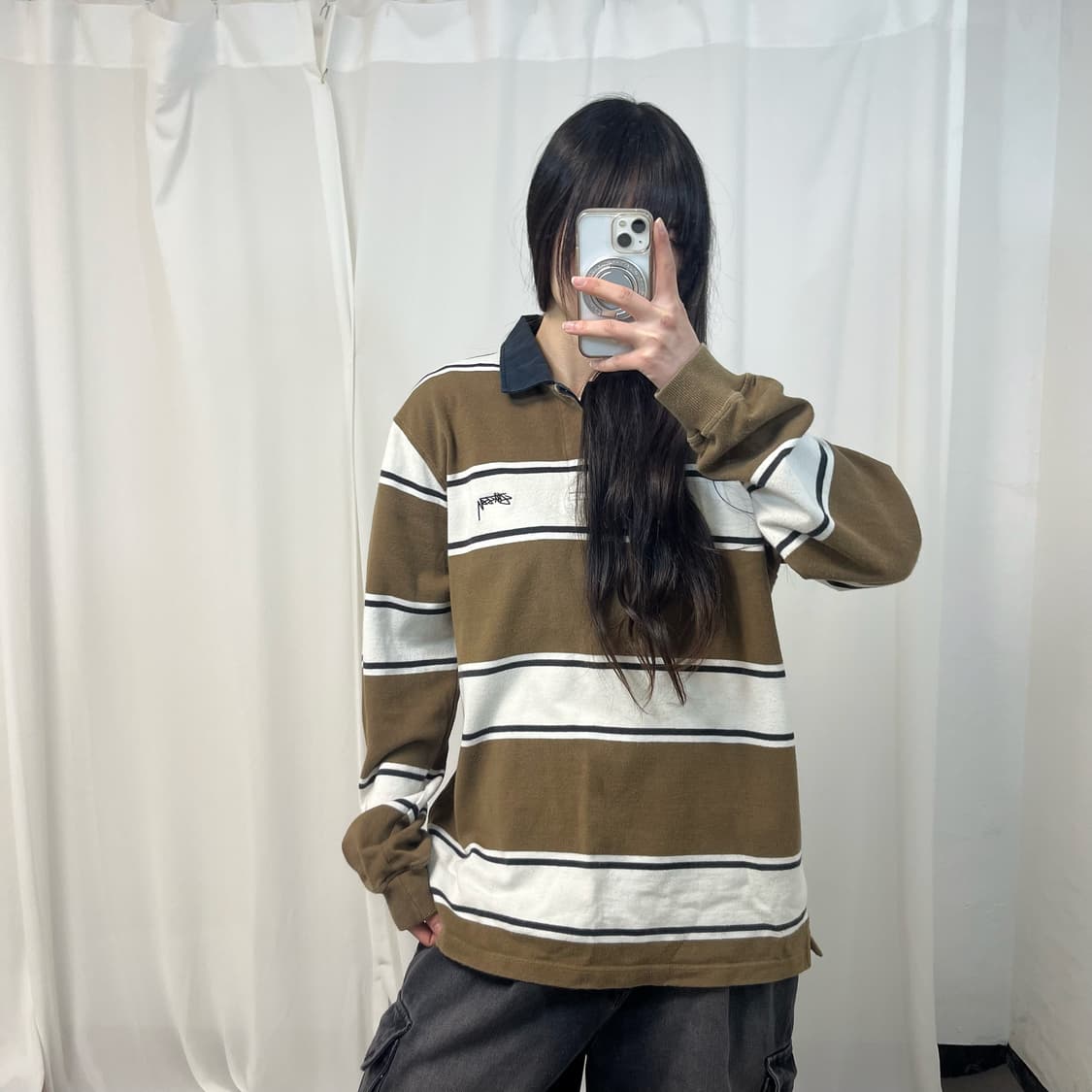 Stussy stripe rugby shirt 상품이미지1