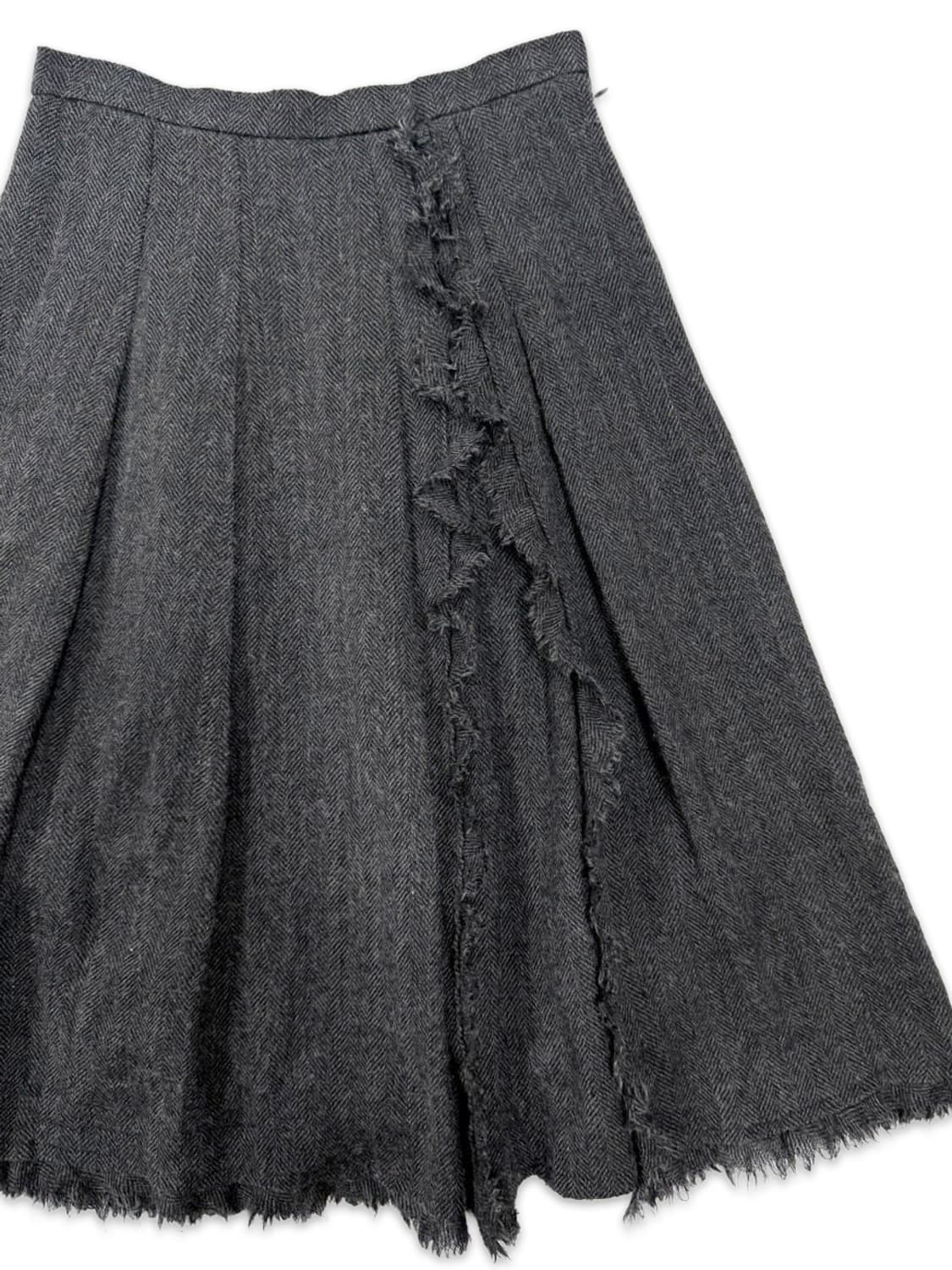 빈티지 그레이 프릴 플리츠 스커트 상품이미지2