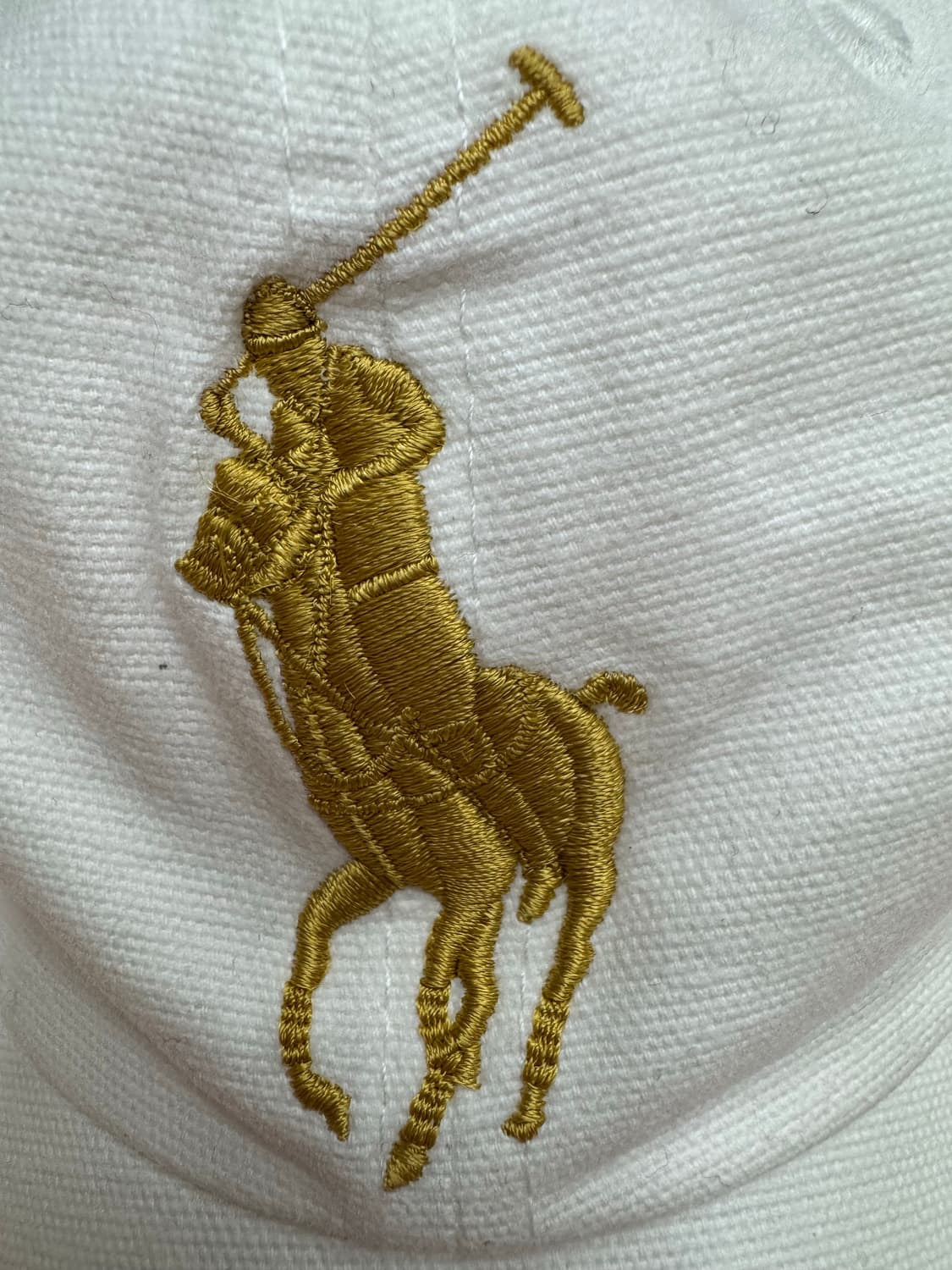 🧢 Polo 폴로 랄프로렌 빅포니 자수 캡 (오프화이트, 골드자수) 상품이미지4