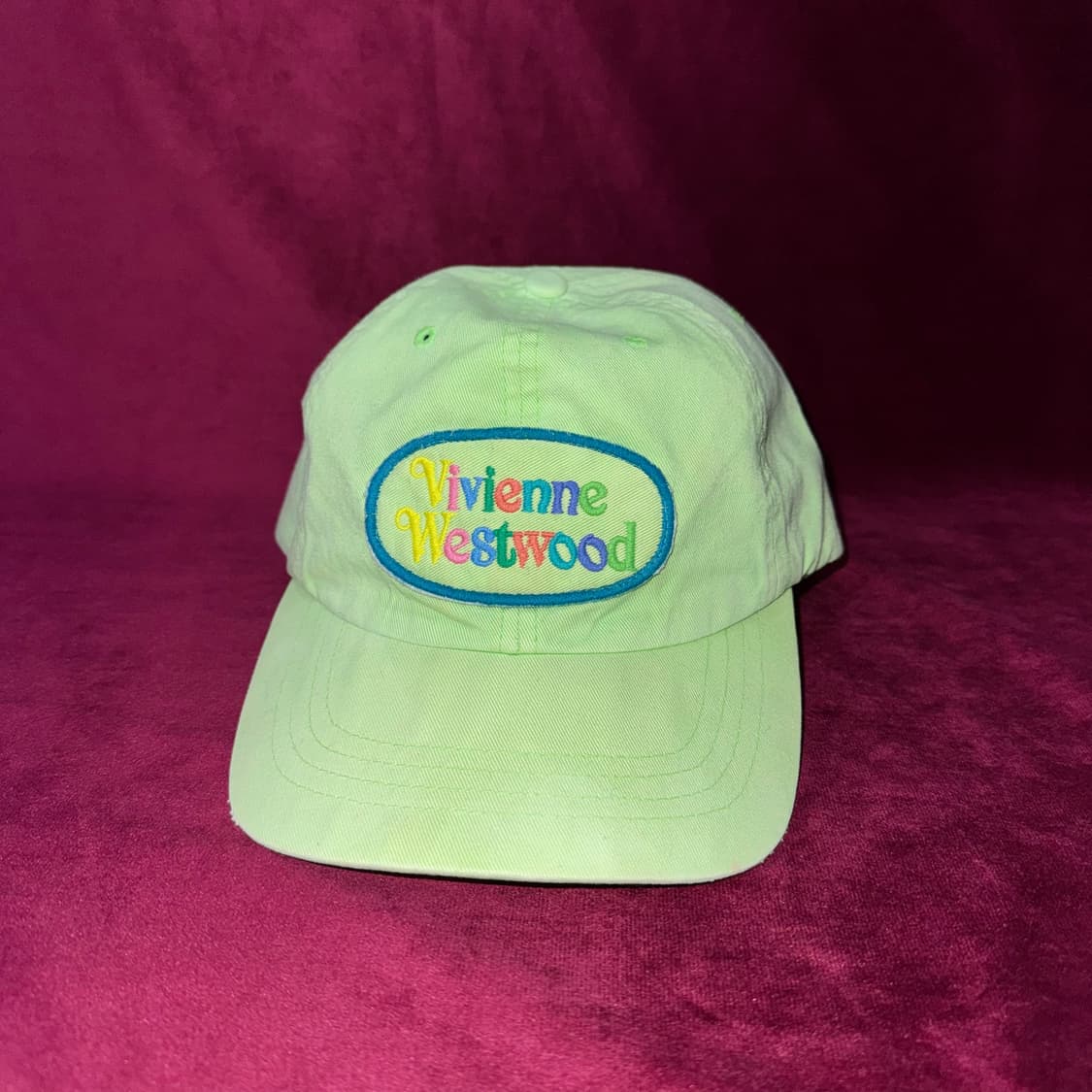비비안웨스트우드 로고 패치 파스텔 캡 상품이미지1