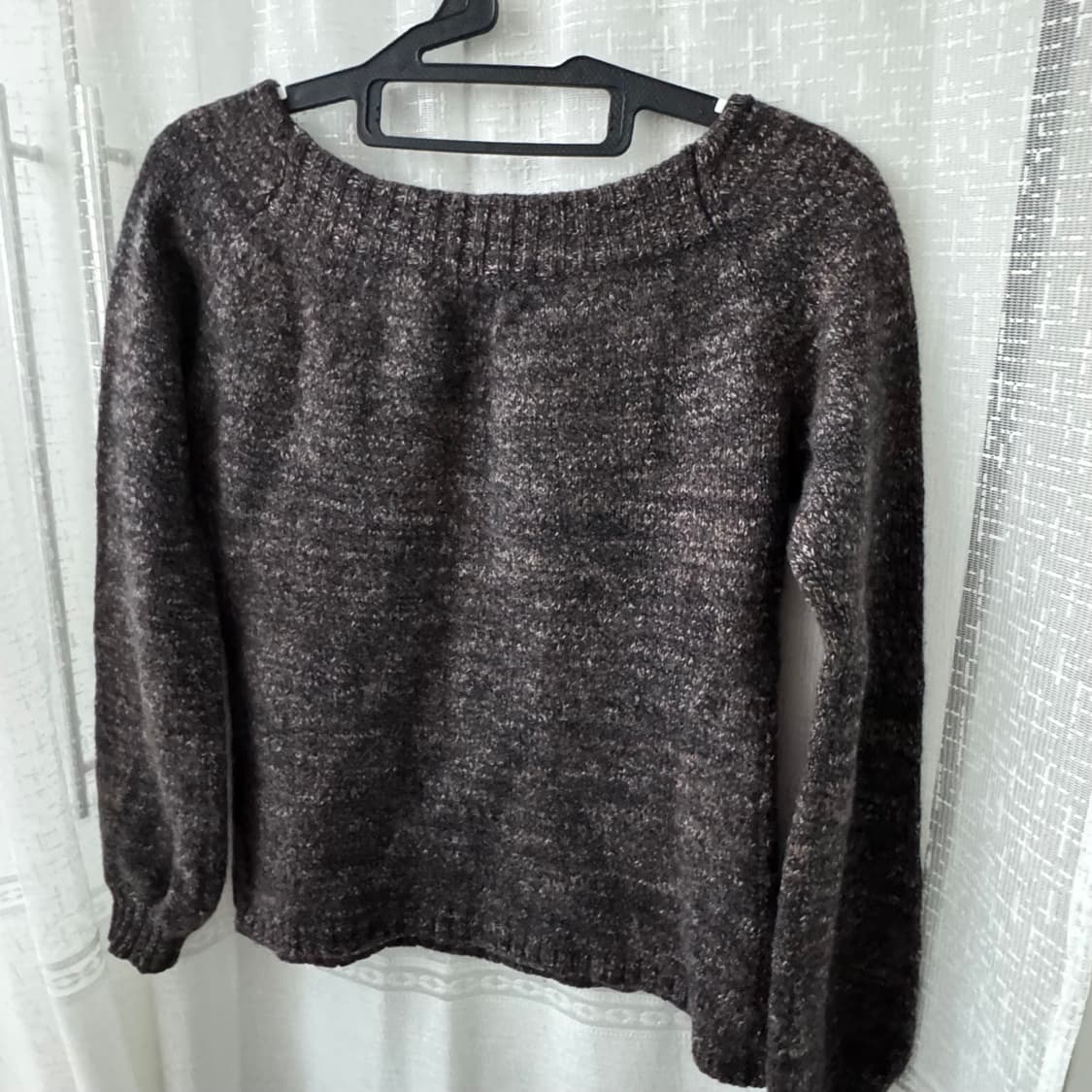 올리브데올리브 다크브라운 멜란지 리본 니트 55 상품이미지4