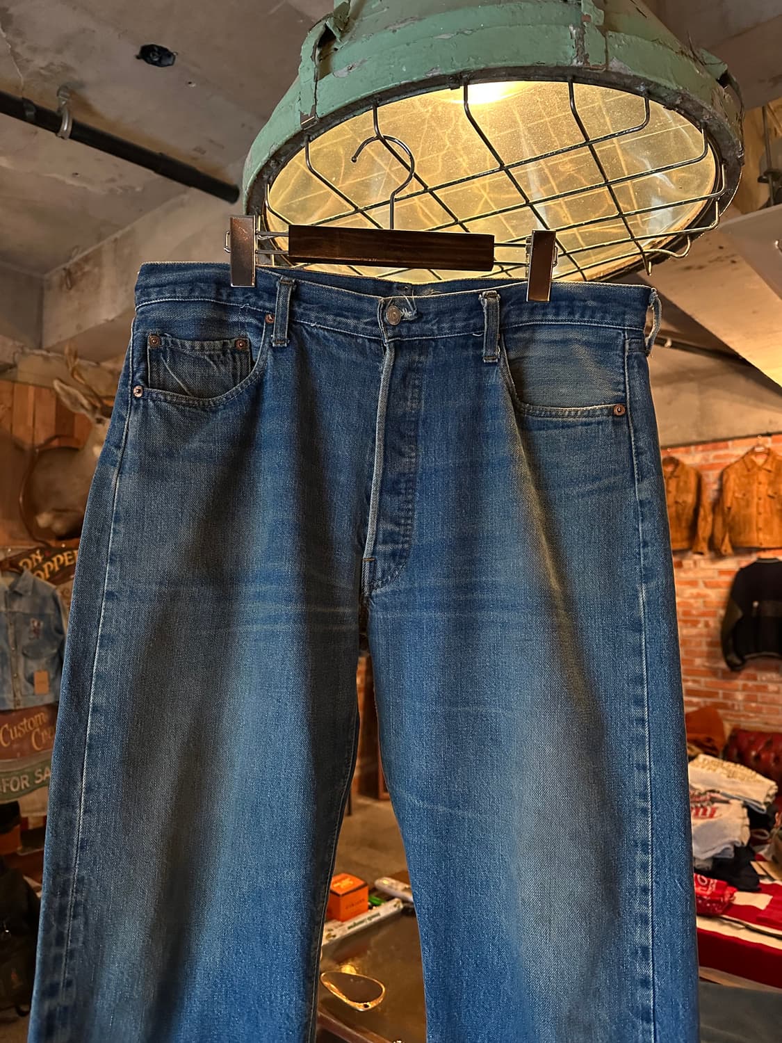 70s USA 빈티지 리바이스 501 66후기 셀비지 데님 팬츠 상품이미지2