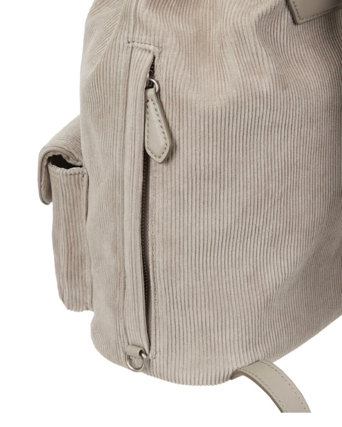 분크 더블 포켓 코듀로이 베이지 백팩 상품이미지5