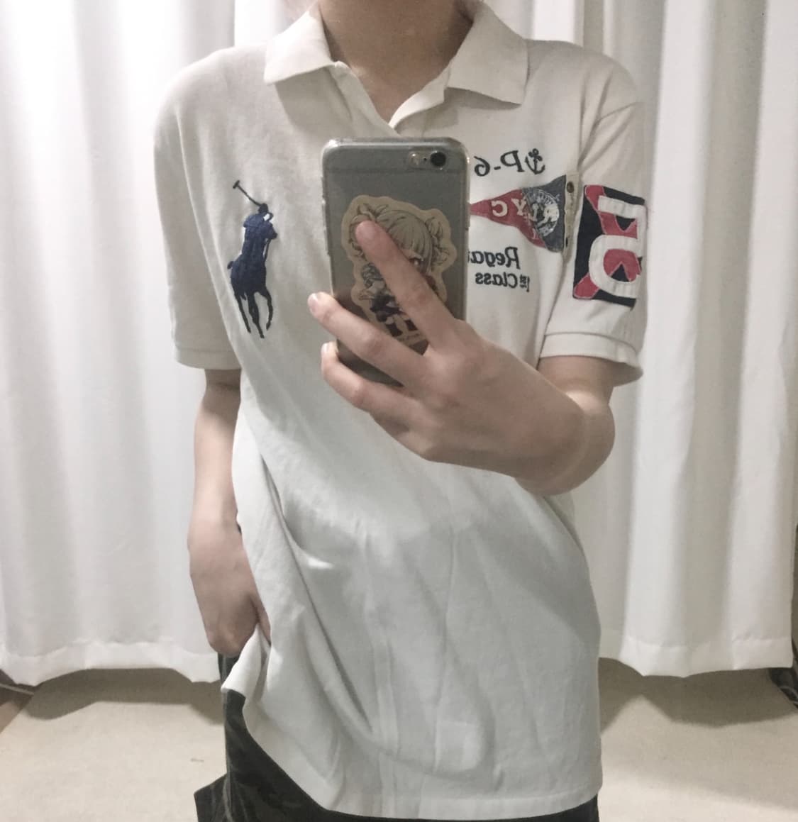 폴로 랄프로렌 화이트 빅포니 요트클럽 빈티지 카라 반팔 티셔츠 상품이미지1