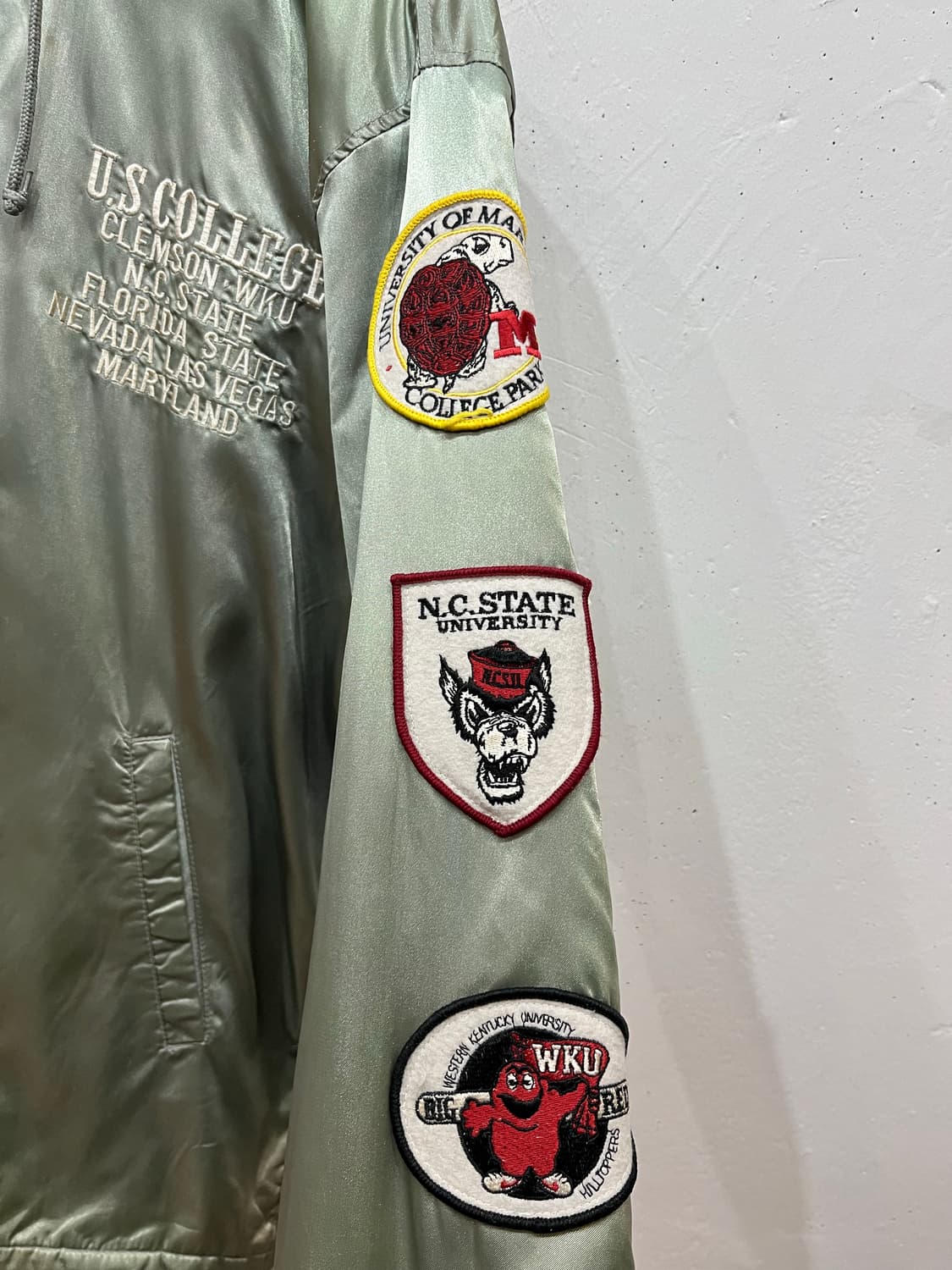 US COLLEGE 빈티지 미국대학 패치워크 점퍼 상품이미지5