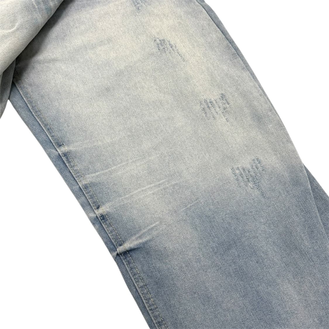 데미지 빈티지 크림워싱 데님 팬츠  상품이미지4