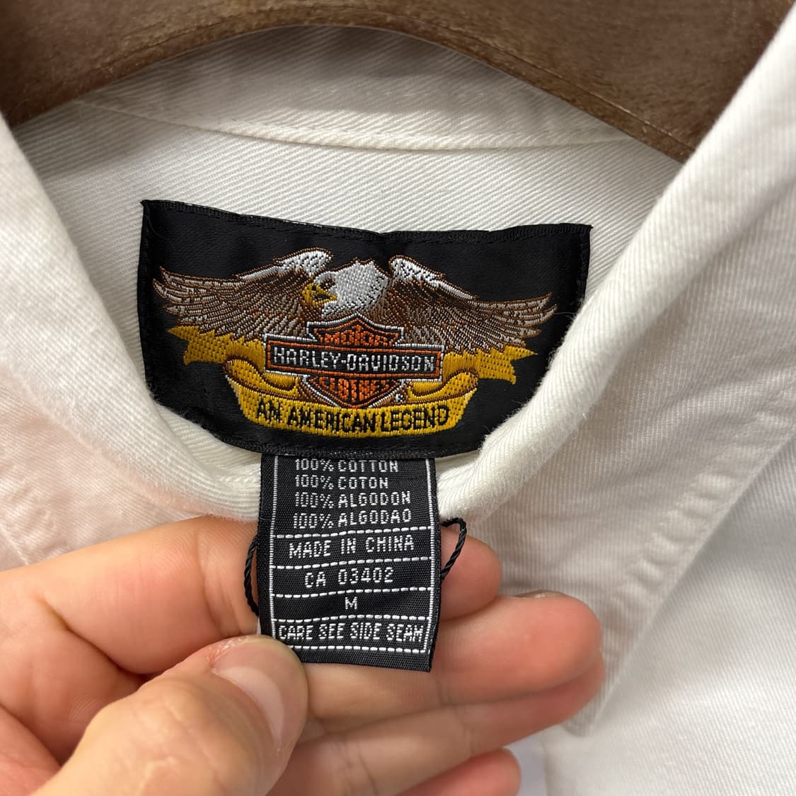 00s 할리데이비슨 메탈릭 바앤쉴드 스냅버튼 워크셔츠 N1291 상품이미지9