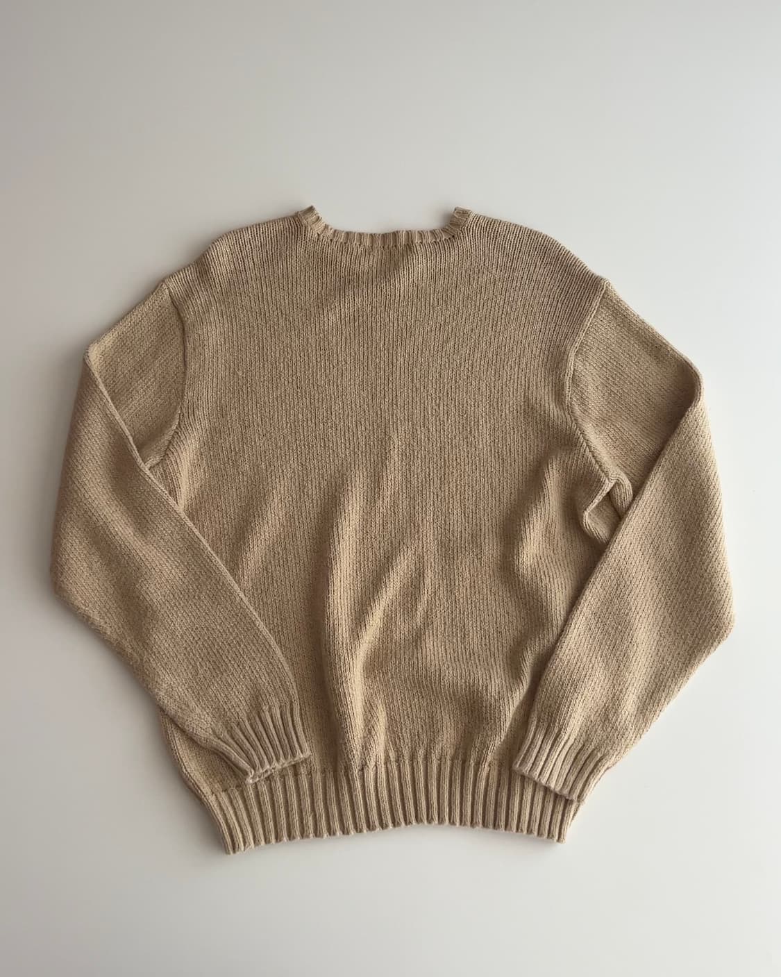 폴로 랄프로렌 베이지 라운드넥 니트 XXL 상품이미지4