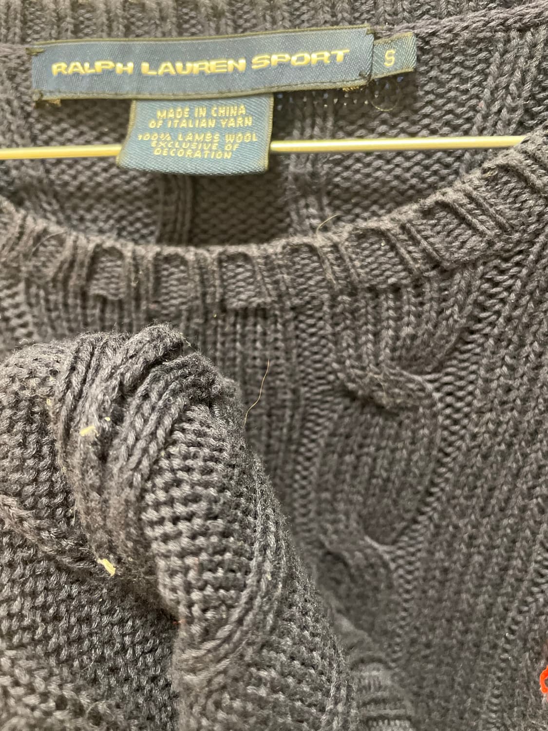 네이비케이블 레드포니 코튼니트(표기s) 상품이미지4