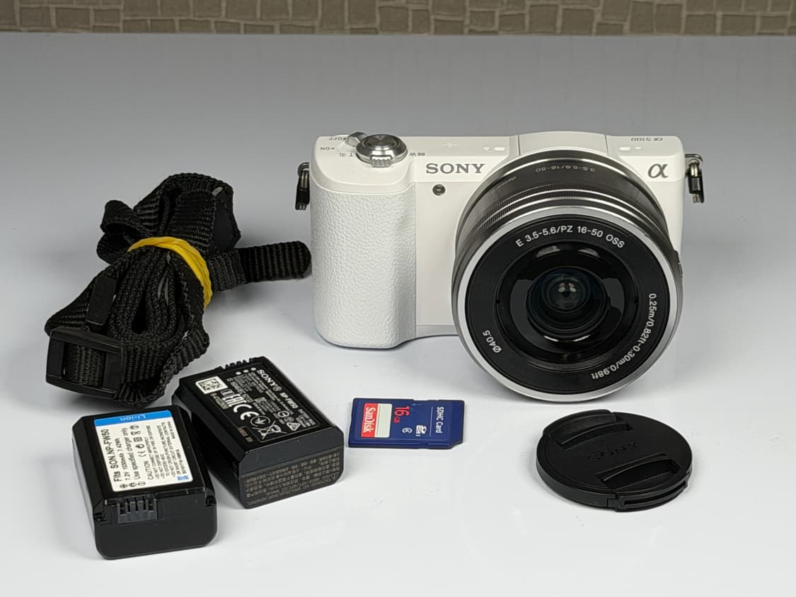 소니 A5100 미러리스 카메라 화이트 상품이미지1