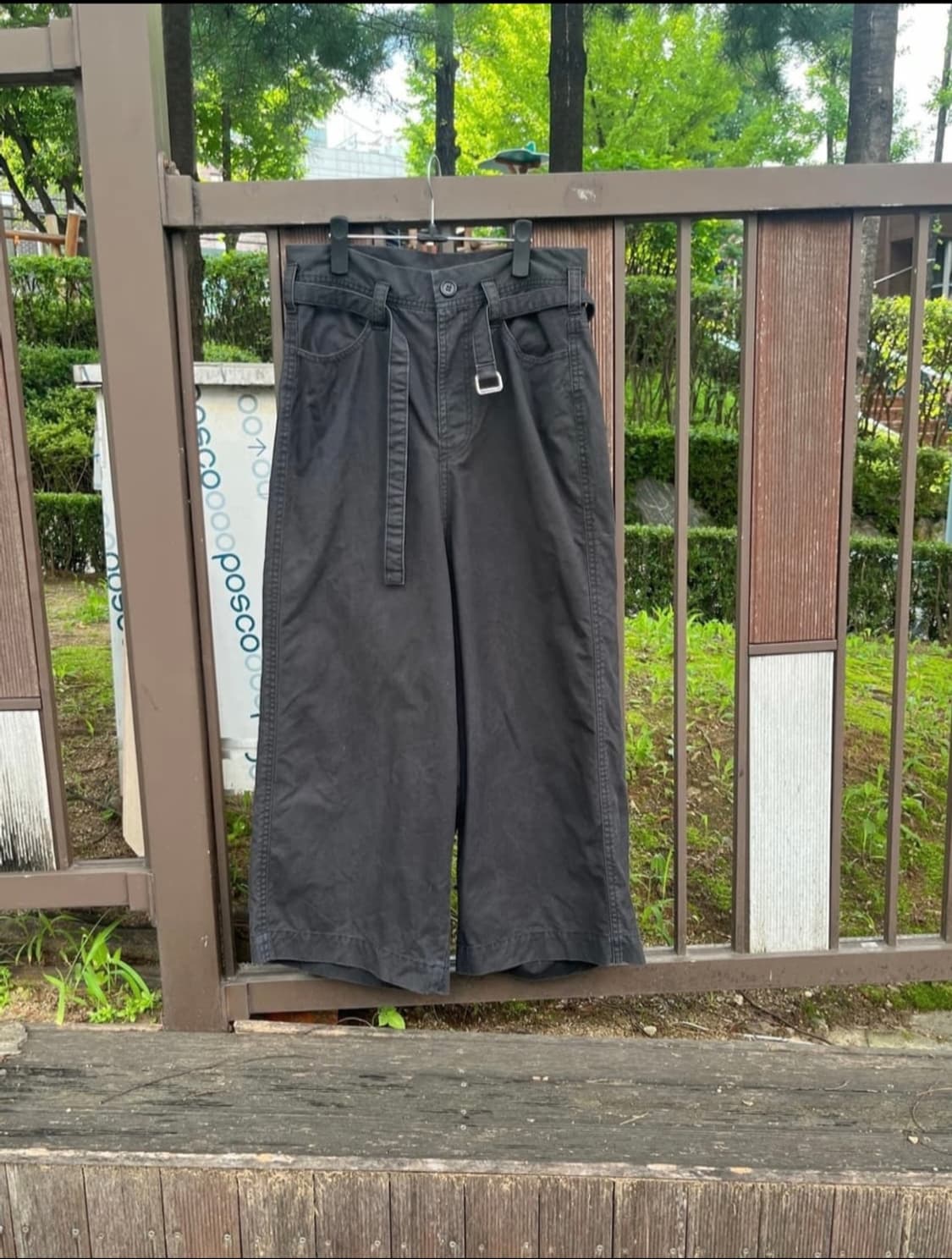Y's Yohji Yamamoto 와이드 벨티드 카고 팬츠 (size 2 상품이미지1