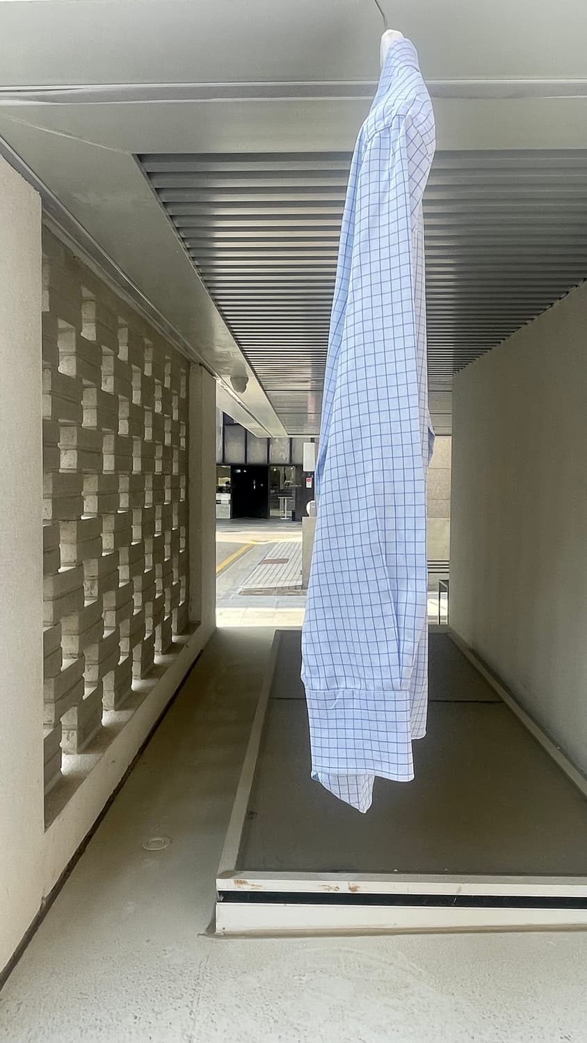 [최고급] 에르메네질도 제냐(Zegna) 블루 체크 드레스 셔츠 (105 상품이미지3