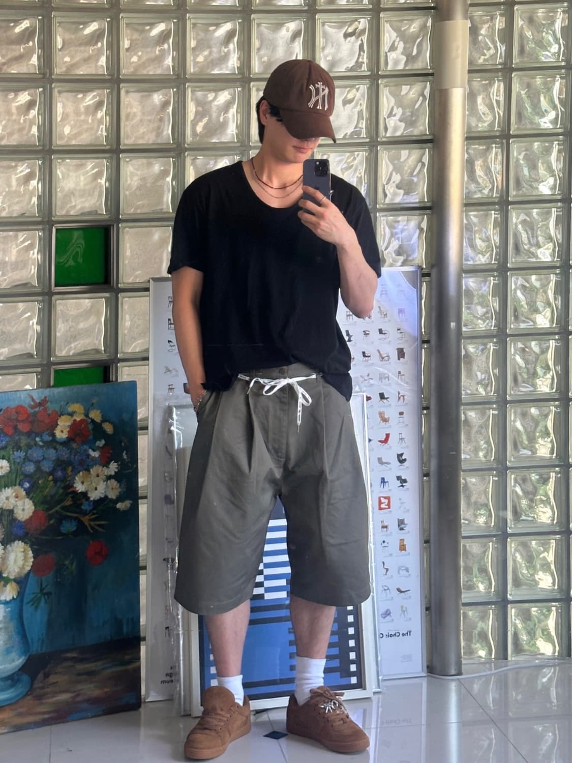 2tuck wide baggy shorts 상품이미지1