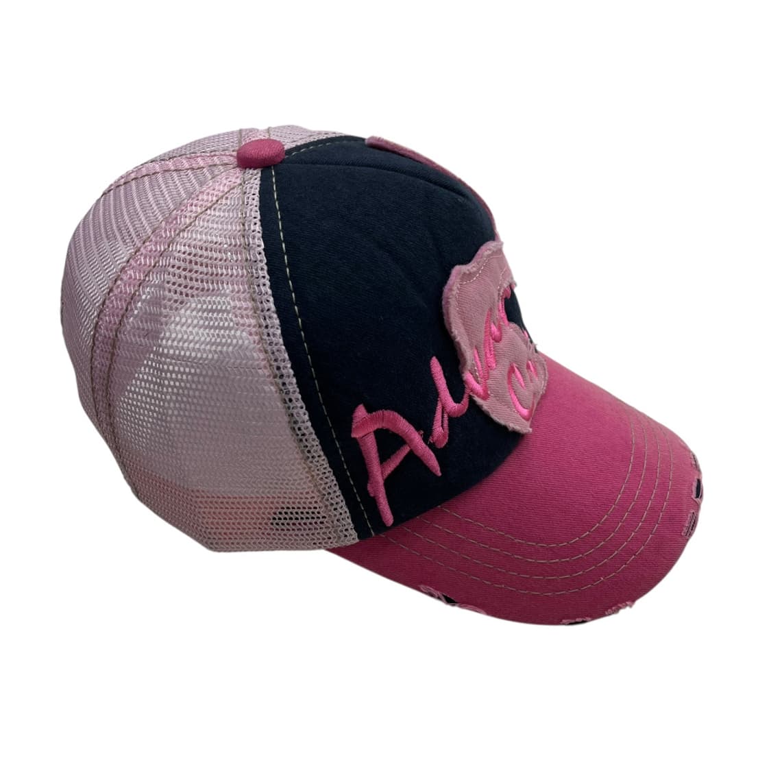 2000s 빈티지 데미지 핑크 Y2K 볼캡 상품이미지6