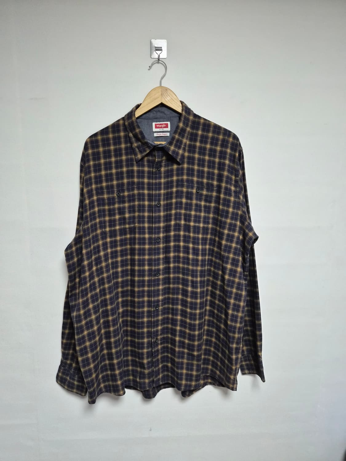 랭글러Wrangler 체크 코튼 셔츠 XL사이즈 - S286 상품이미지1