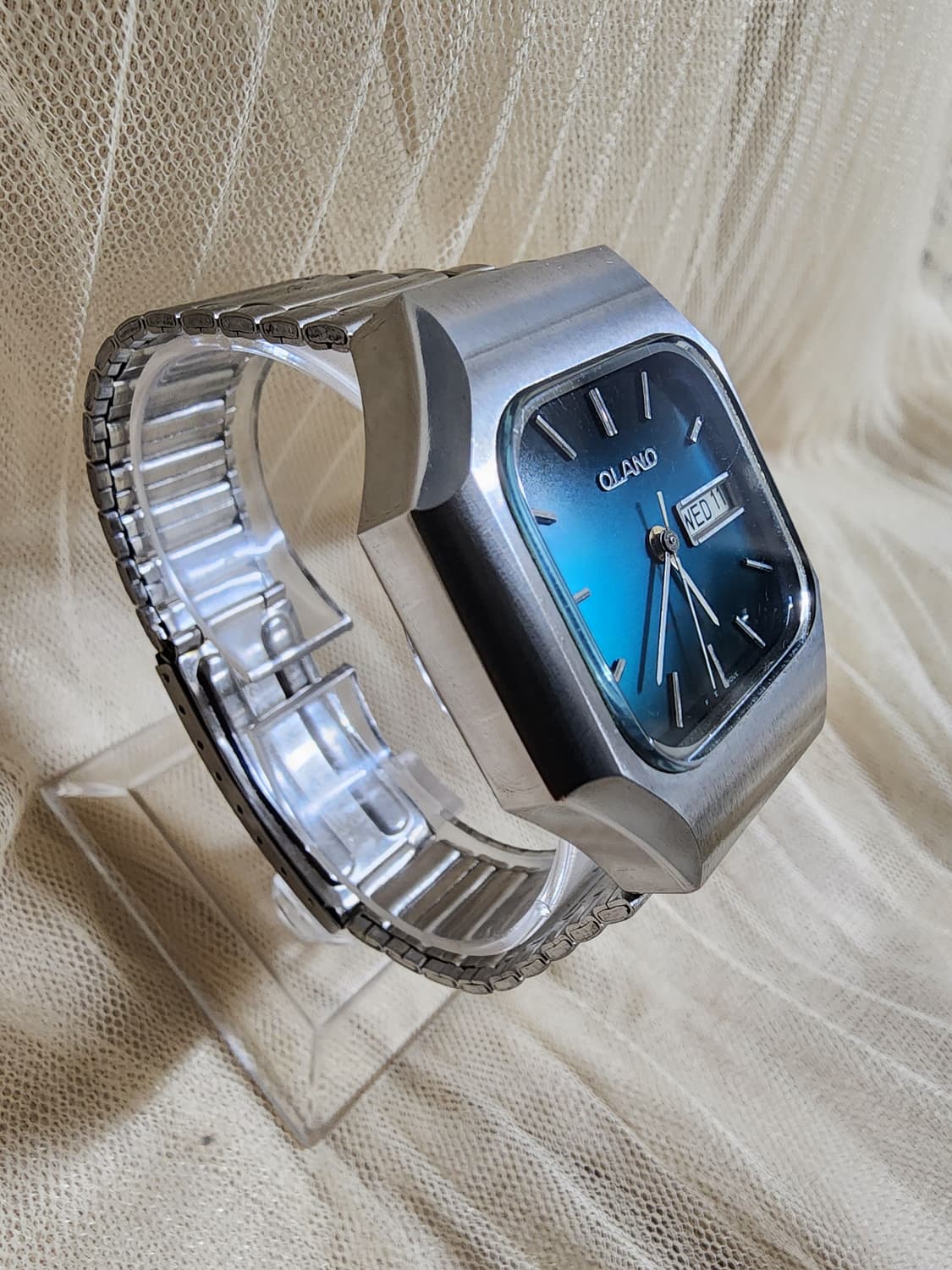 빈티지 OLANO 수동 기계식 청판 메탈 시계 상품이미지2