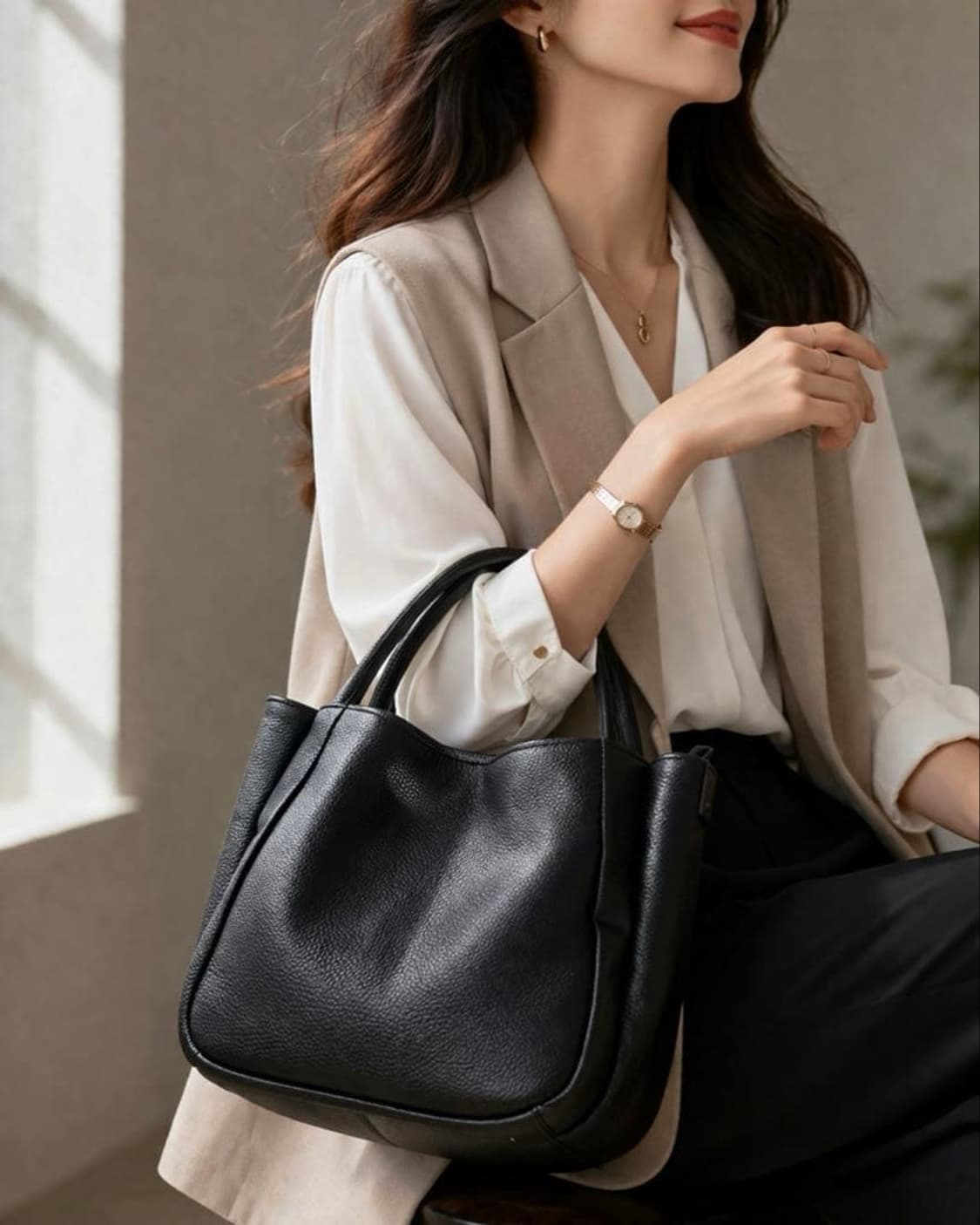 요지야마모토 y'saccs 소가죽 미니 토트백 상품이미지10