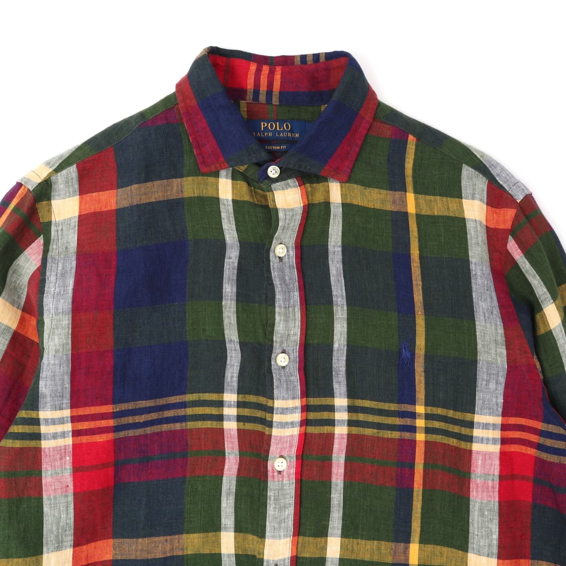 폴로 랄프로렌 린넨 마드라스 체크 커스텀핏 셔츠 상품이미지2