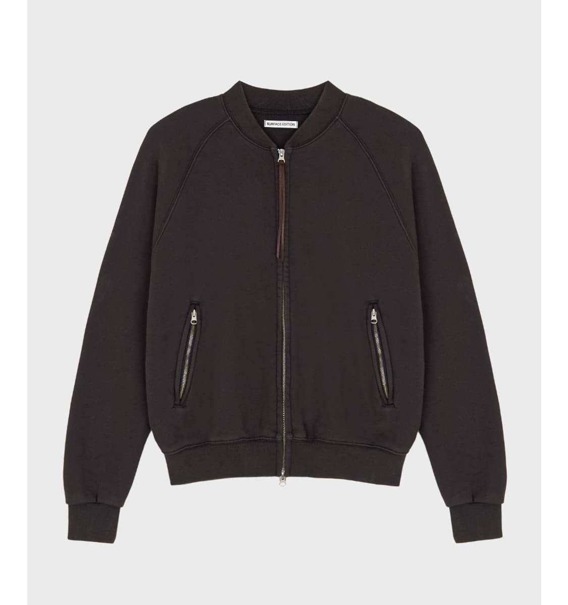 [L] 서피스에디션 스웻 스태디움 자켓 블랙 상품이미지1