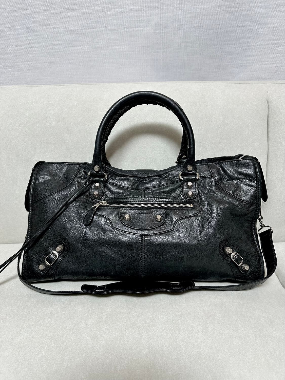 [A 정품] 발렌시아가 시티 모터백 파트타임 블랙 상품이미지2