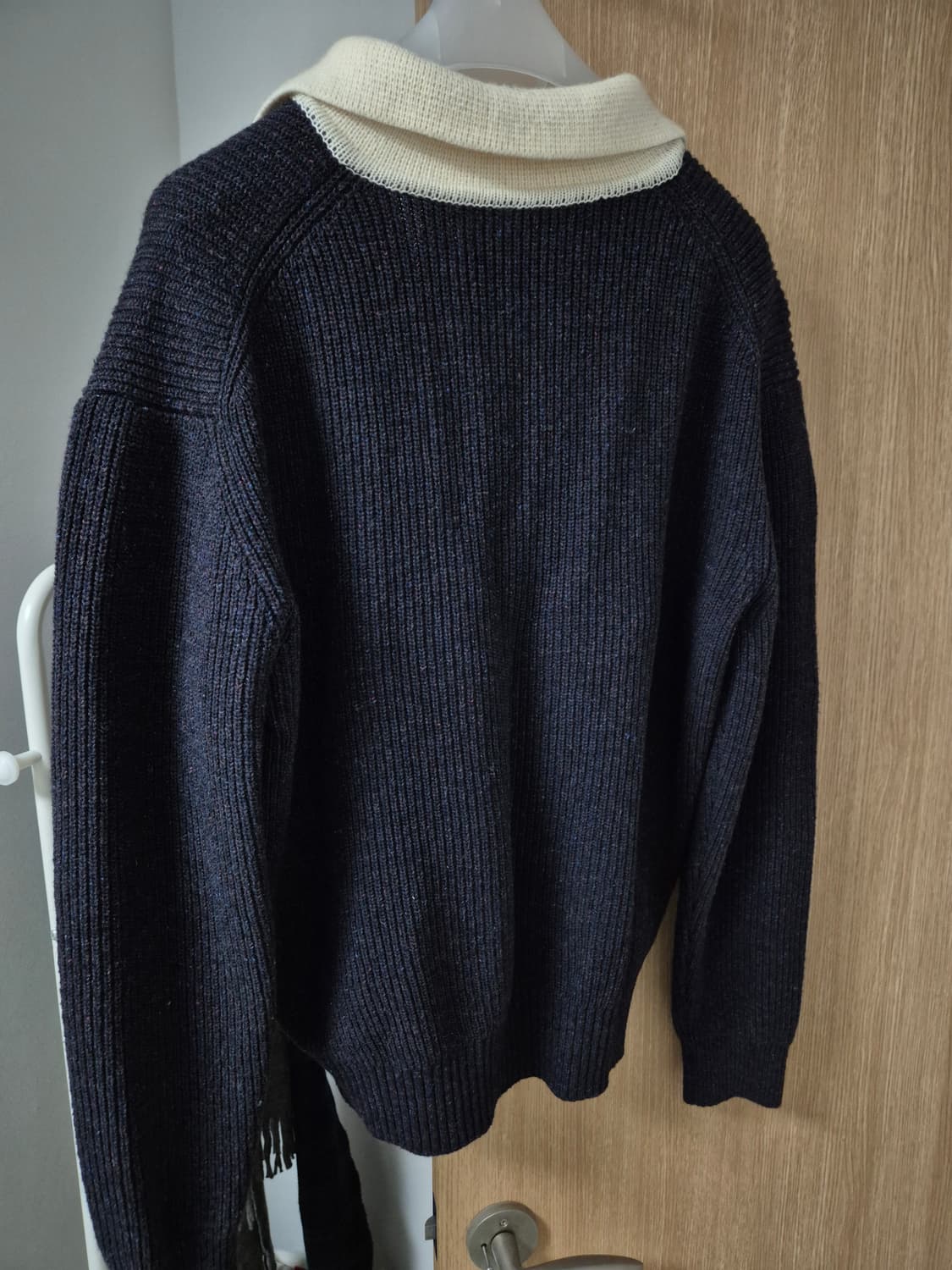 포터리 울 실크 럭비니트 네이비 1사이즈 상품이미지5