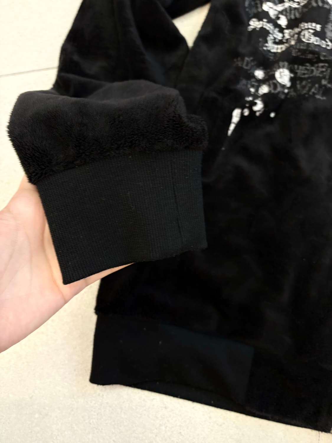 펑크 벨벳 체인 집업 상품이미지5