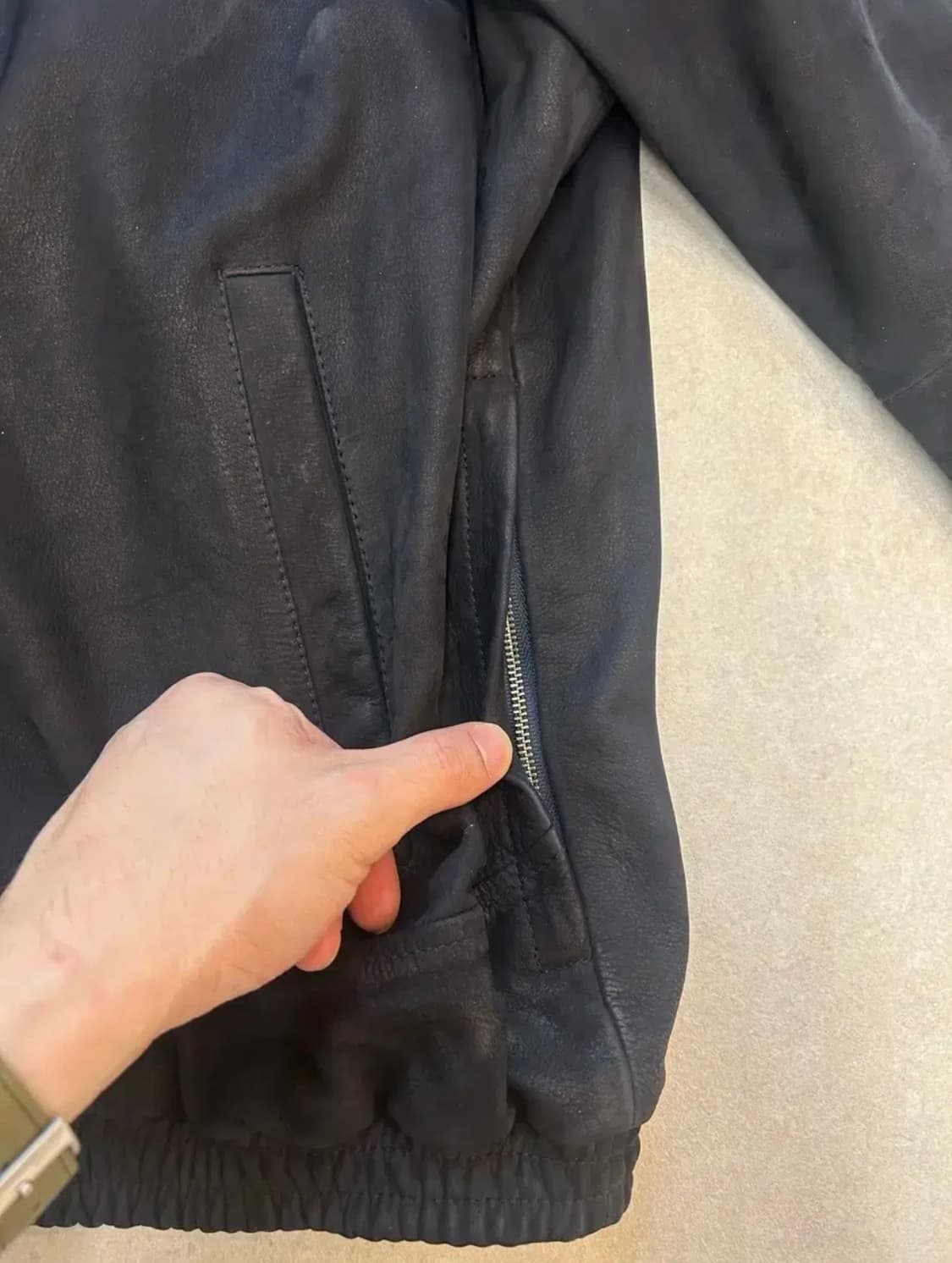 CCU/Swing top jacket(cow nubuck)/Black/1 상품이미지7