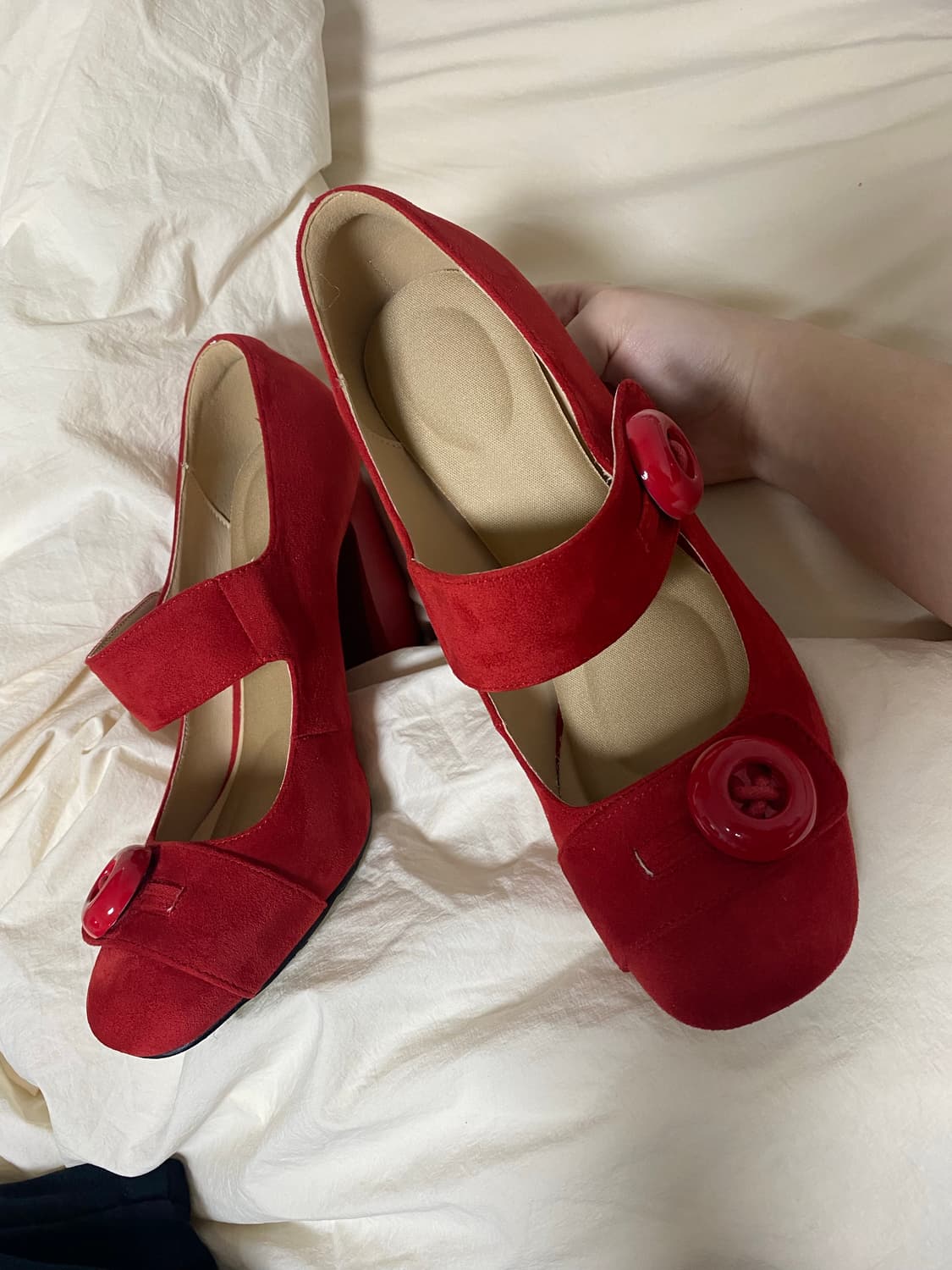 단추 버튼 힐 빈티지 모리걸 y2k 하이힐 펌프스 메리제인 250 255 상품이미지4