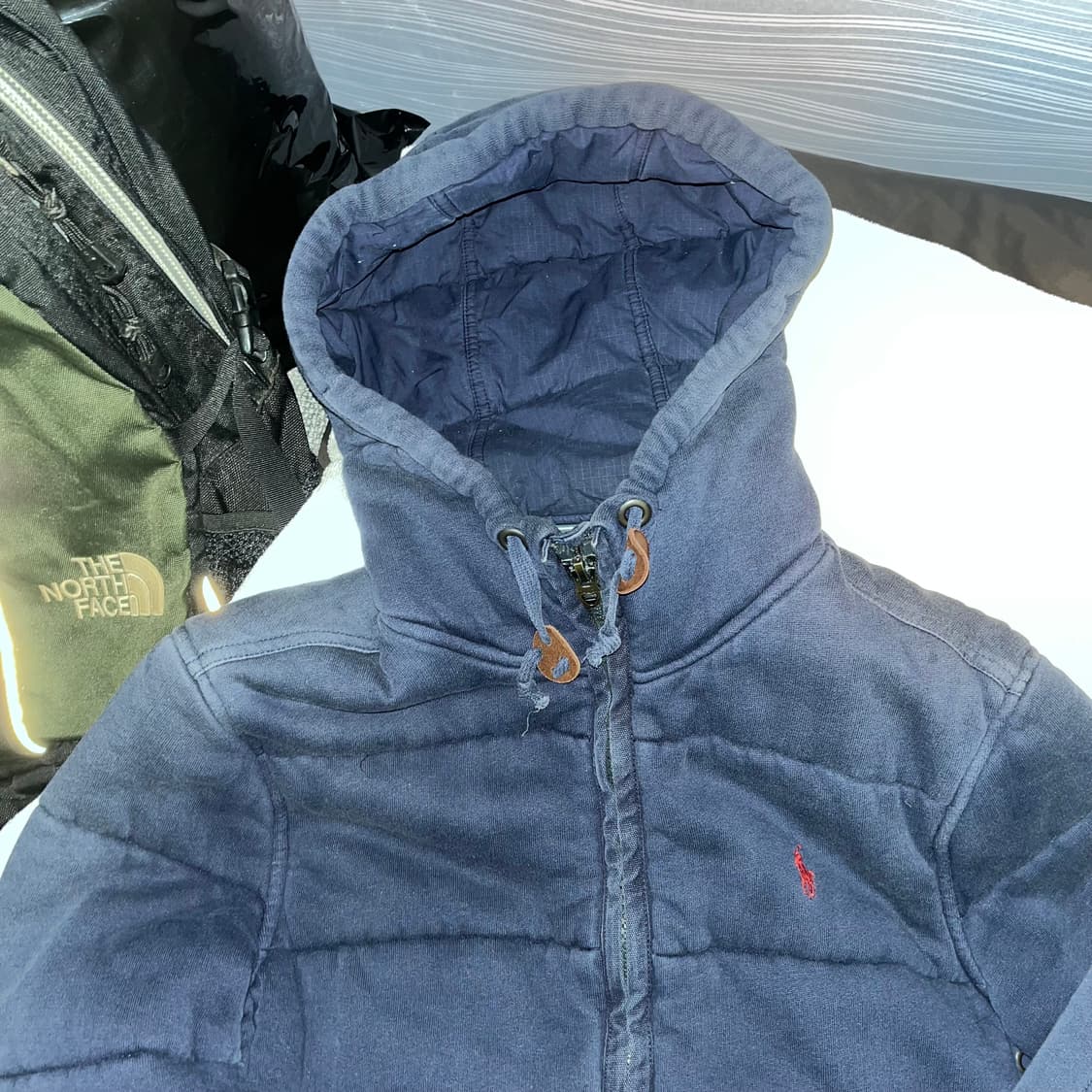 폴로 랄프로렌 워싱 퀄팅 패디드 후드 자켓 S/90 상품이미지3