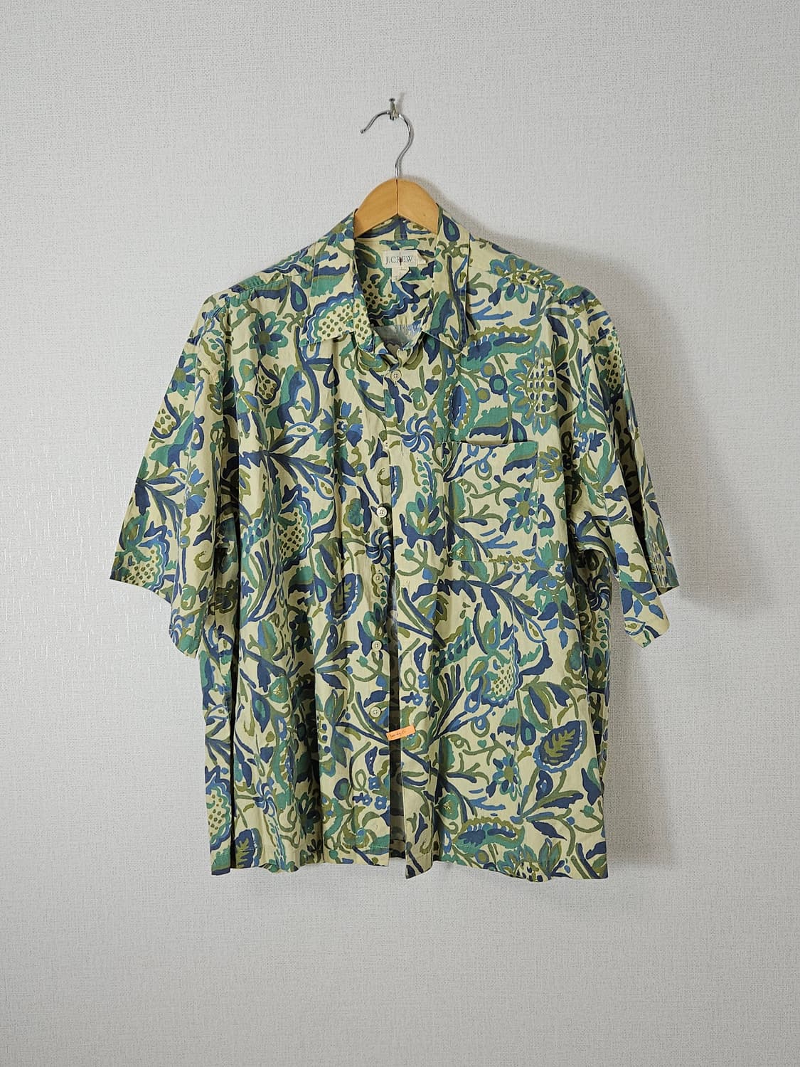 90s 빈티지 J.CREW 제이크루 플로럴 반팔셔츠 하와이안 XL 상품이미지1