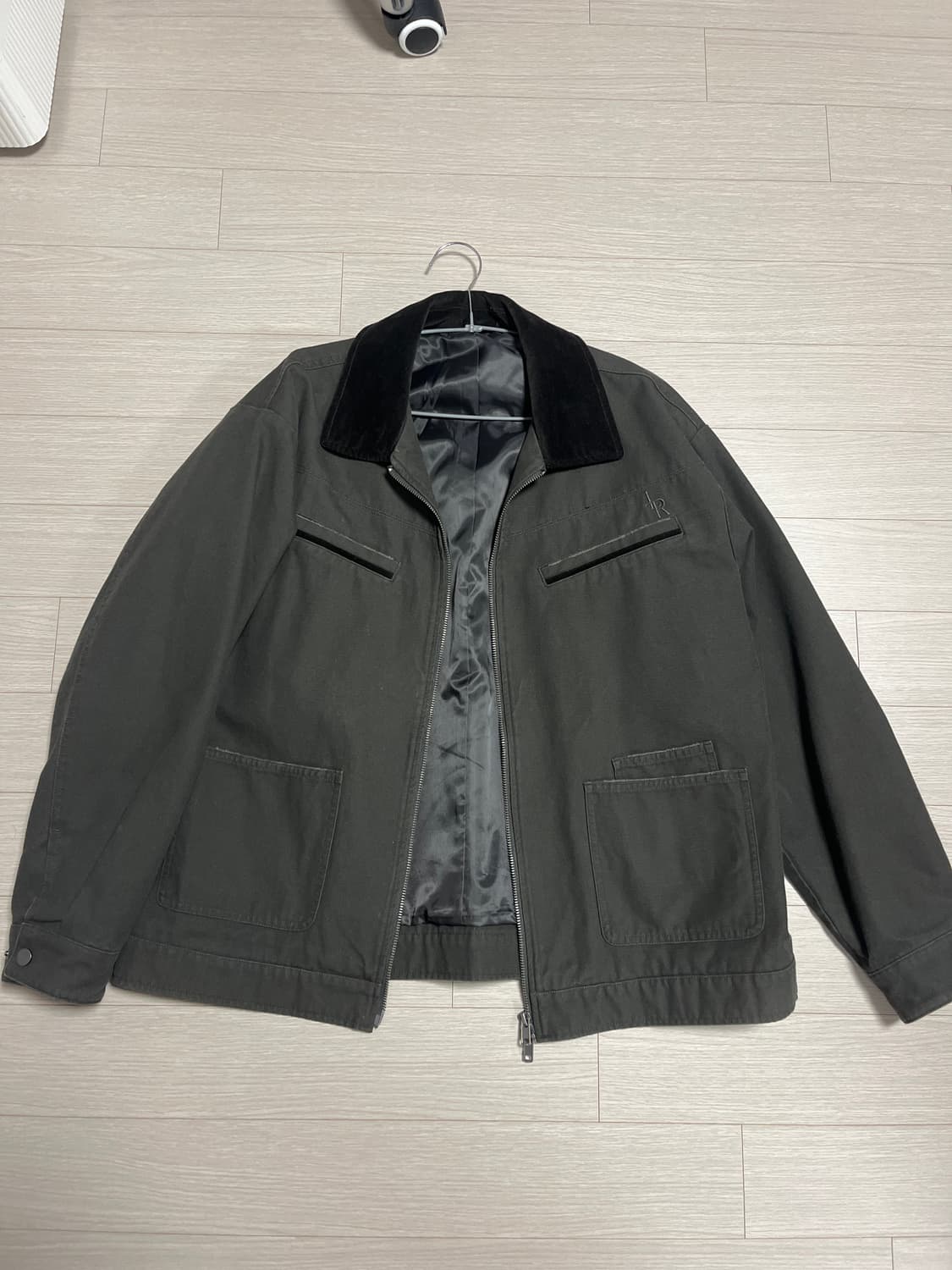 레더리 데미지 라인 워크 자켓 [KHAKI 상품이미지2