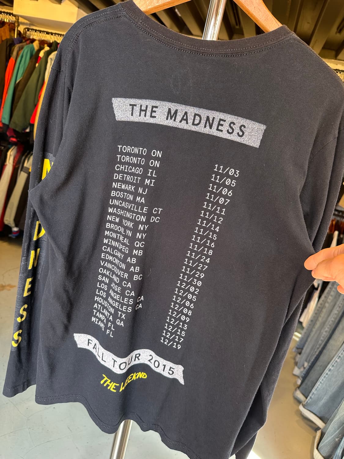 위켄드 The Weeknd 투어 2015 롱슬리브 티셔츠 상품이미지7