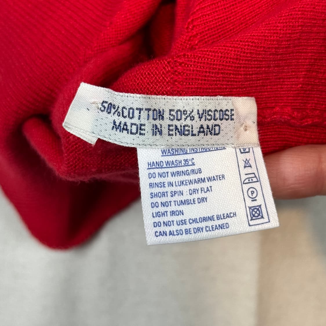 M) 버버리 기마로고 레드 반팔 니트 상품이미지7