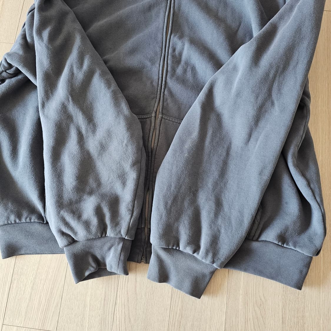 XXL 2XL 이지 YZY 집업 후드 다크 그레이 3회착 110 115 상품이미지7