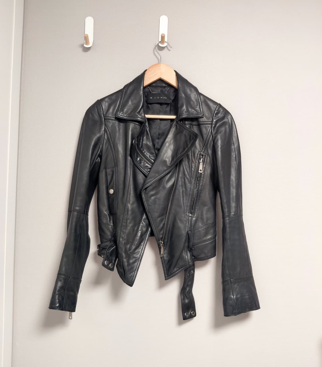 미샤 램스킨 카라 레더자켓 상품이미지1