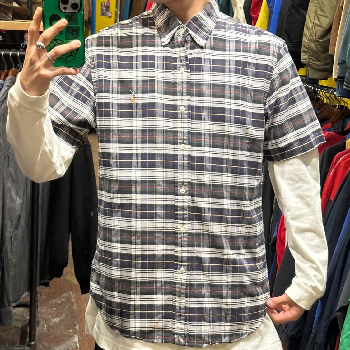 [HI] 폴로 랄프로렌 반팔셔츠 체크그레이 상품이미지2