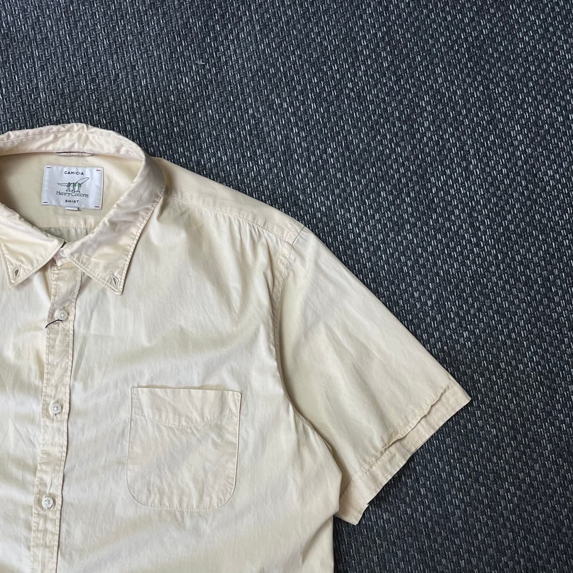 헨리코튼 연노랑 코튼 반팔셔츠 115 상품이미지3