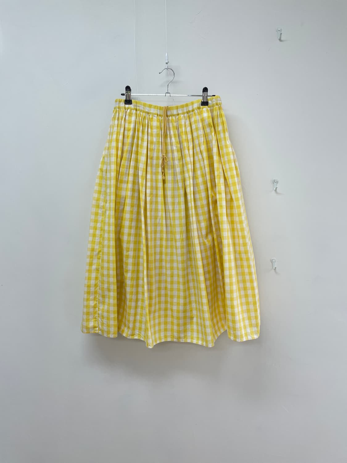 waxchechou밝은 노랑 체크스커트 상품이미지6