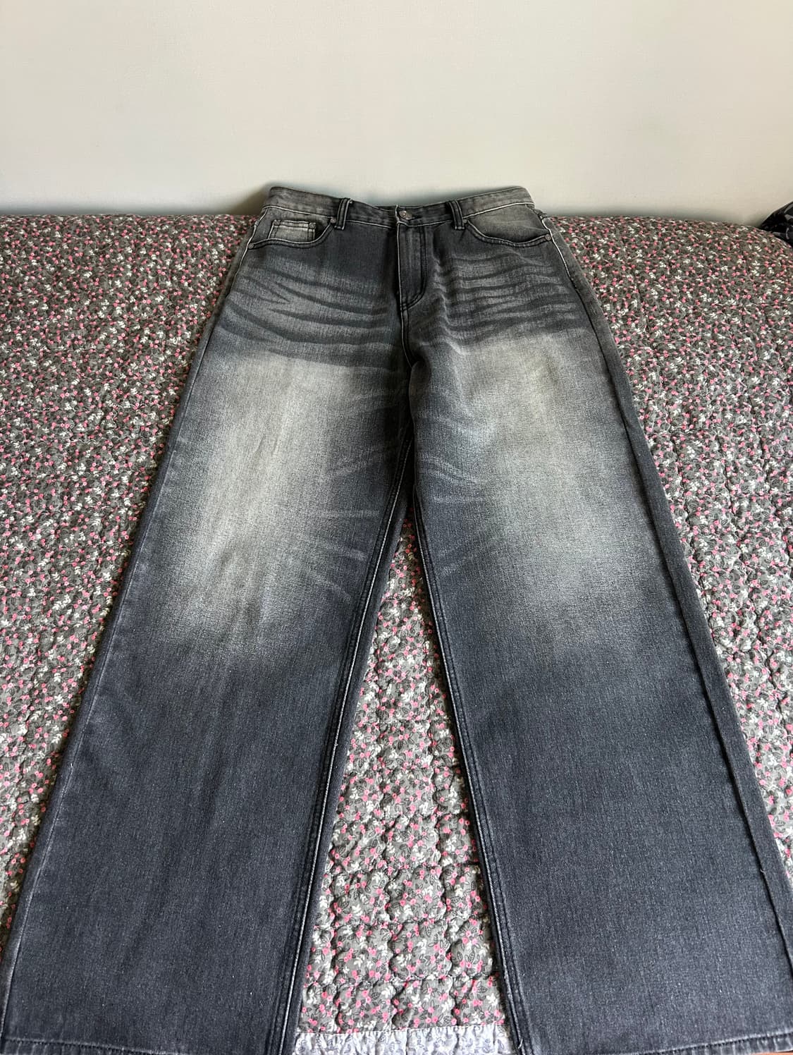 [M] 디앤에스알 시그니처 와이드 데님 팬츠 블랙 상품이미지2